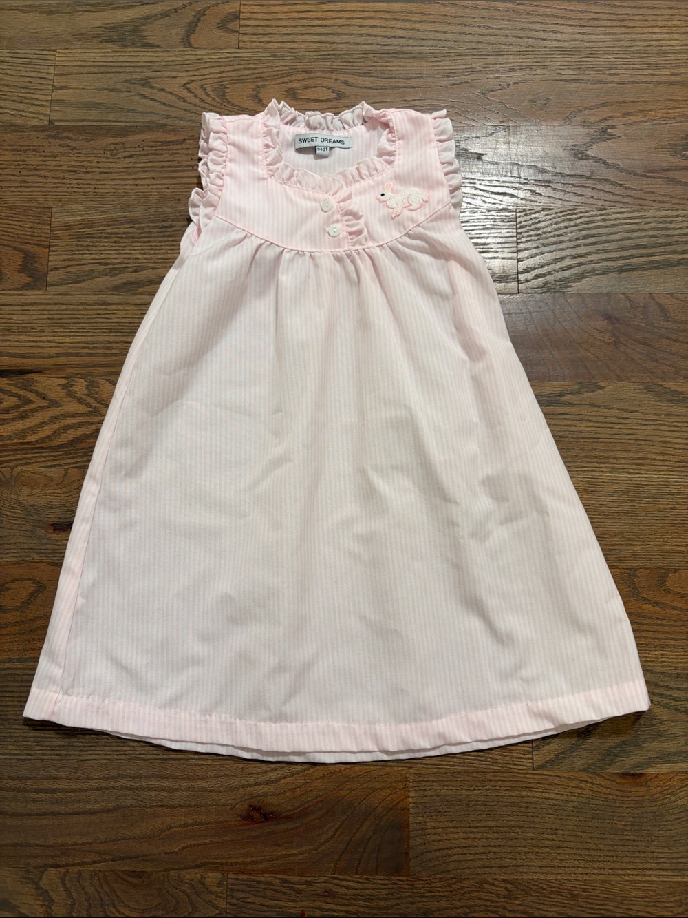 Sweet Dreams Light Pink Ruffled Sleeveless Nightgown for Girls 24m-2T EUC